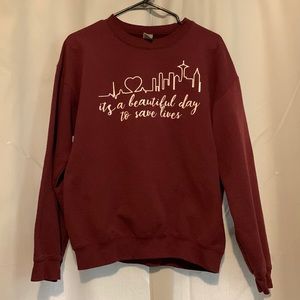 greys anatomy crew neck